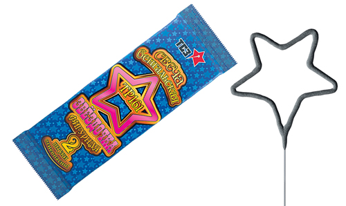  Бенгальские свечи фигурные 2 шт "Звездочка"  в Симферополе